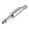 Connettore jack maschio 6,3mm mono, a Saldare, Protezione cavo, Colore  Argento, Materiale Metallo.